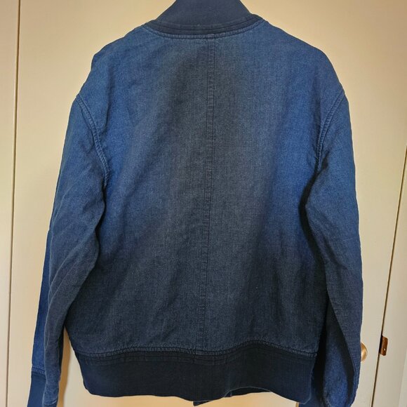 Denim Blue Bomber Banana Republic Jacket (M) - Picture 2 of 3